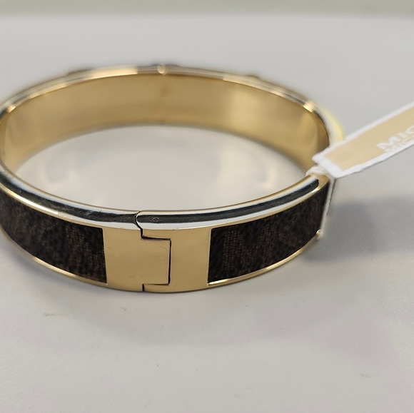 NWT Michael Kors Gold and Brown Bangle Bracelet MKJ7720710 - Picture 4 of 6